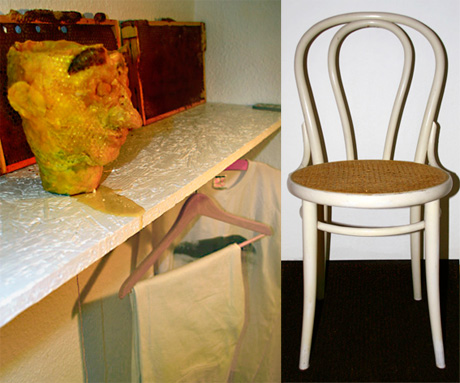 Jeff-Foster-Raum  - Ansicht mit Filmleinwand, Fotos und Foster-Zitaten - © Sasssigurd